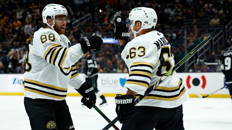 David Pastrňák a Brad Marchand